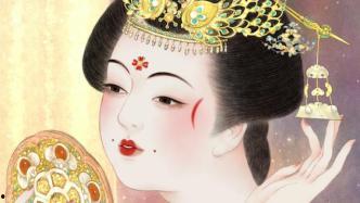 吃瓜唐风少女图片,瓜田里的古韵风情